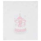 Baby Girls White & Pink Carousel Blanket, 2, hi-res